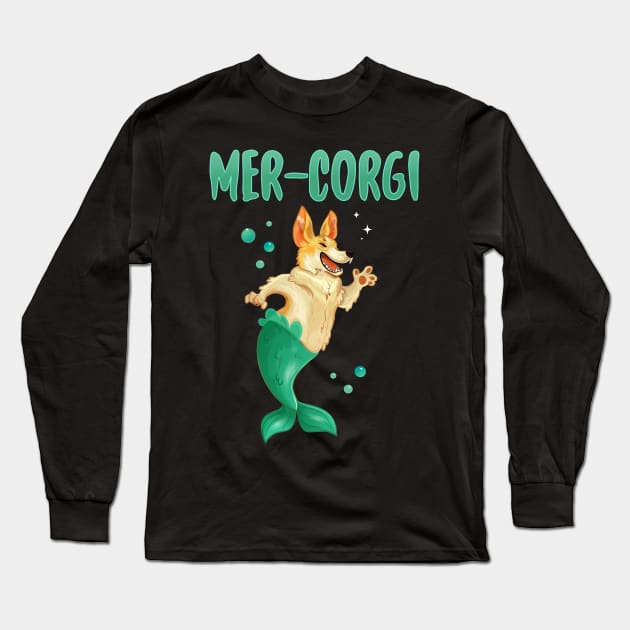 Mer Corgi Long Sleeve T-Shirt by Eugenex